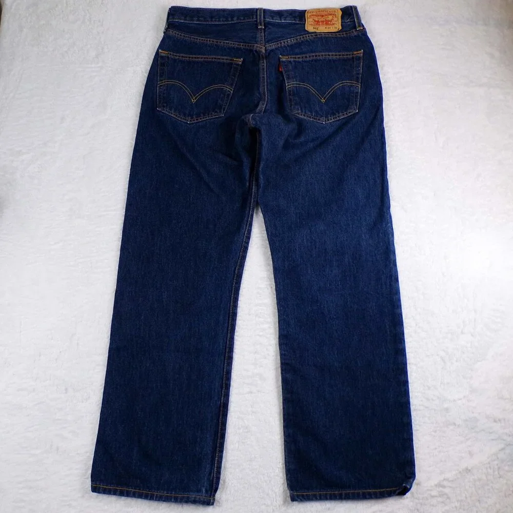 VTG Levi's 501XX Mens 34X34 Denim Jeans Straight Leg Button Fly @R Tag CW1205 - Picture 6 of 10